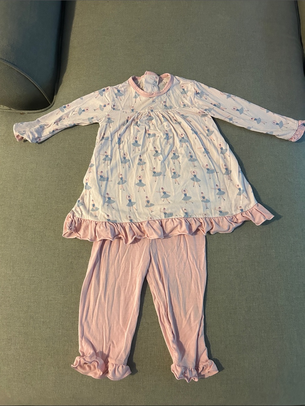 Magnetic Me Girls' Pink Ballerina Ruffle Two-Piece Set